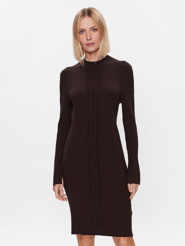 Marc O'Polo Marc O'Polo Плетена рокля 302512967007 Кафяв Regular Fit