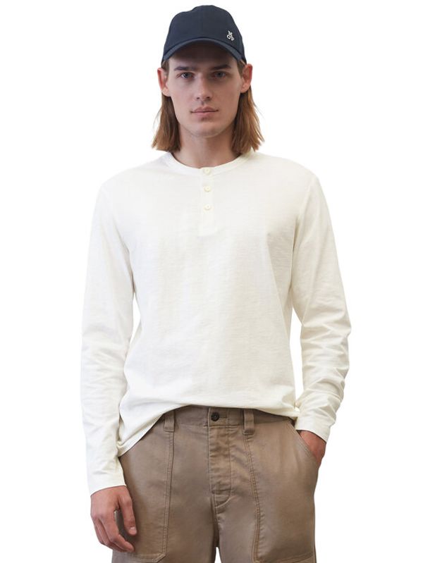 Marc O'Polo Marc O'Polo Тениска с дълъг ръкав 322219852284 Бял Regular Fit