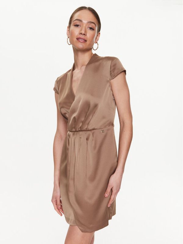 Marciano Guess Marciano Guess Коктейлна рокля 3GGK27 9861Z Кафяв Slim Fit