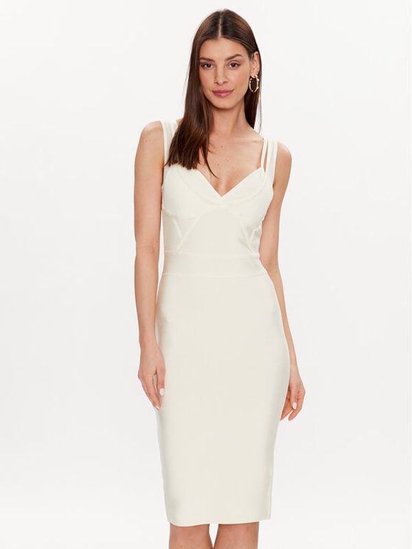 Marciano Guess Marciano Guess Коктейлна рокля Itzel 3GGK04 5036Z Бял Slim Fit
