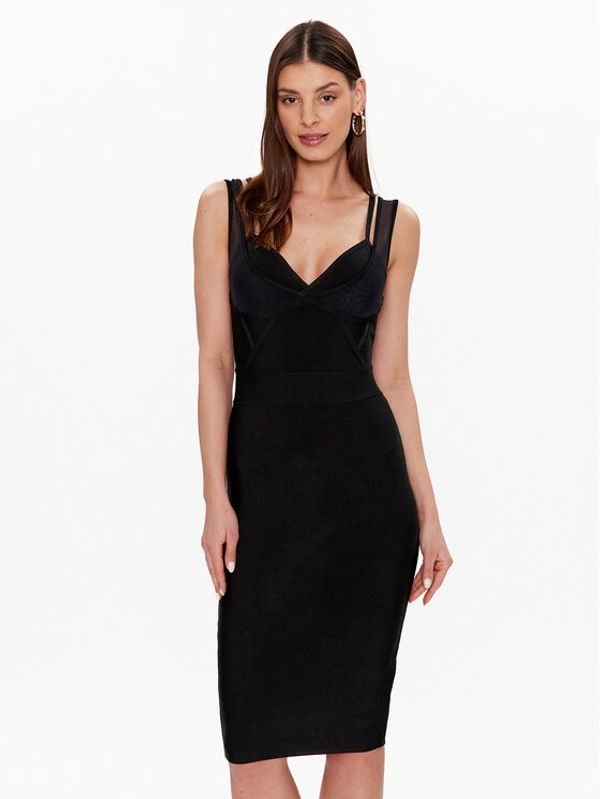 Marciano Guess Marciano Guess Коктейлна рокля Itzel 3GGK04 5036Z Черен Slim Fit