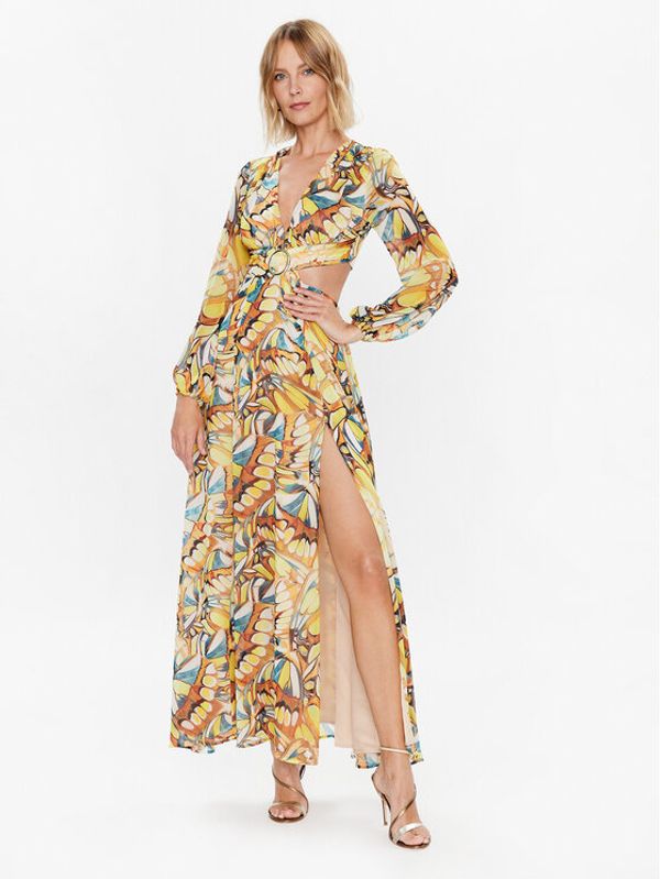 Marciano Guess Marciano Guess Официална рокля Golden Wing 3GGK65 7068Z Жълт Slim Fit