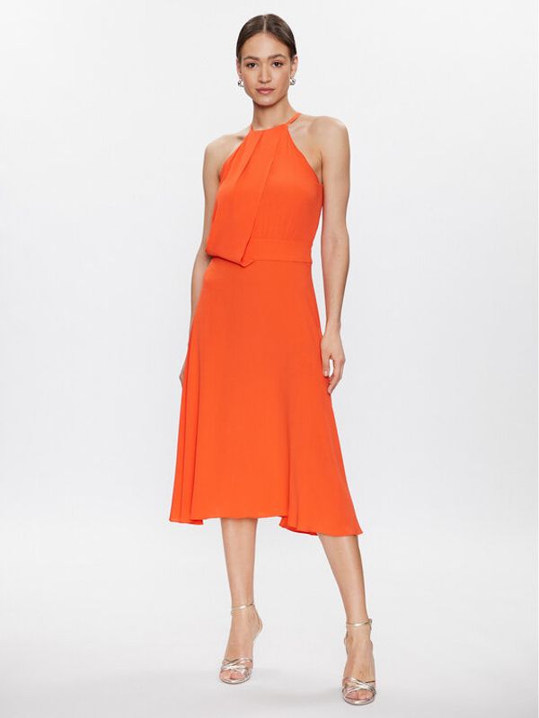 Marella Marella Коктейлна рокля Infante 2332211132 Оранжев Slim Fit