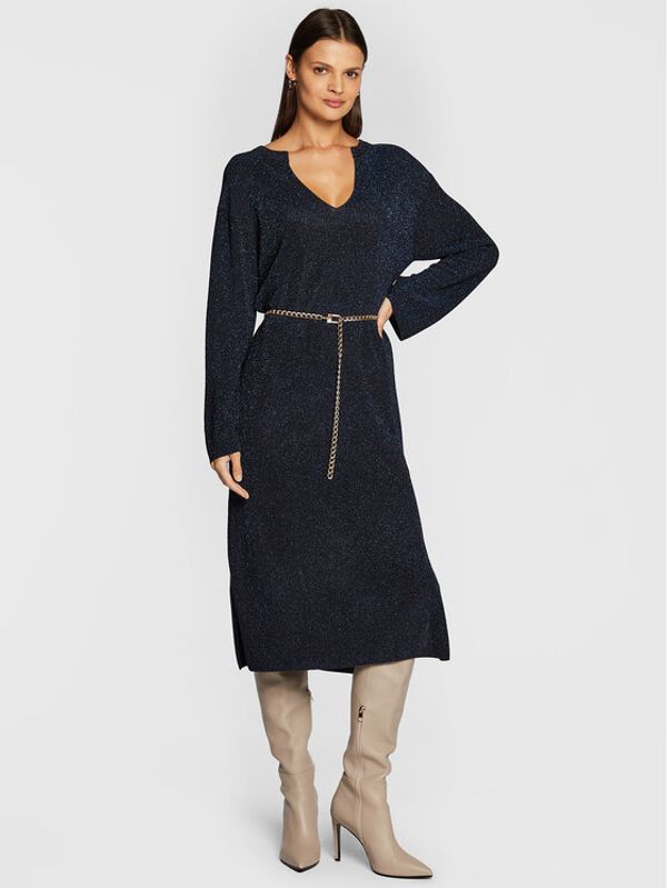 Marella Marella Плетена рокля Nadir 33260227 Тъмносин Regular Fit