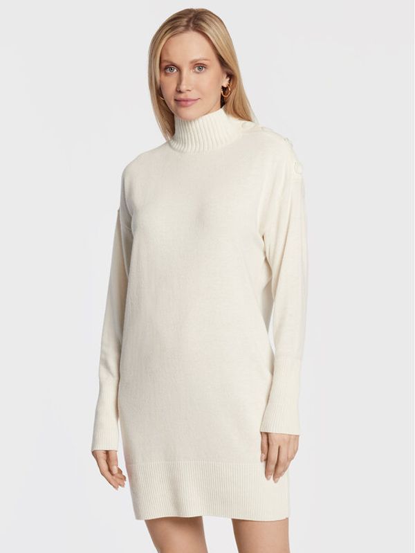 Marella Marella Плетена рокля Sanremo 33260229 Бял Regular Fit