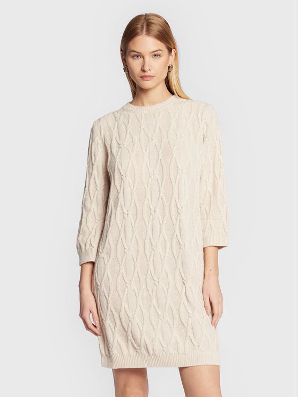 Marella Marella Плетена рокля Sciovia 33260127 Екрю Regular Fit