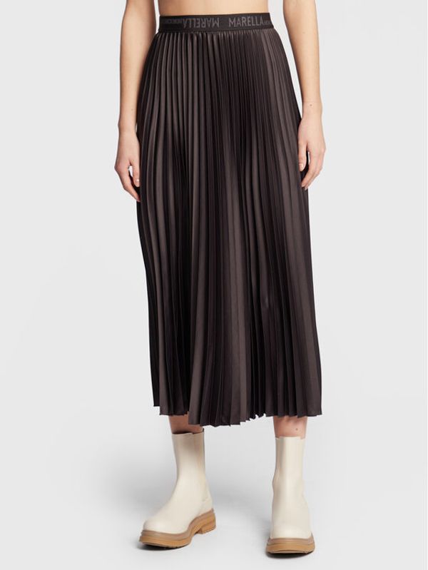 Marella Marella Плисирана пола Domino 31060229 Сив Regular Fit