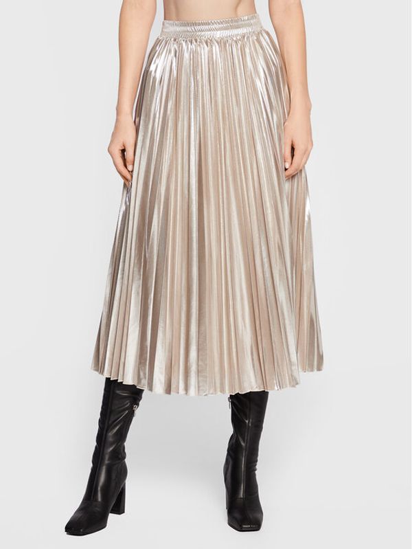 Marella Marella Плисирана пола Quincy 37760527 Златист Regular Fit