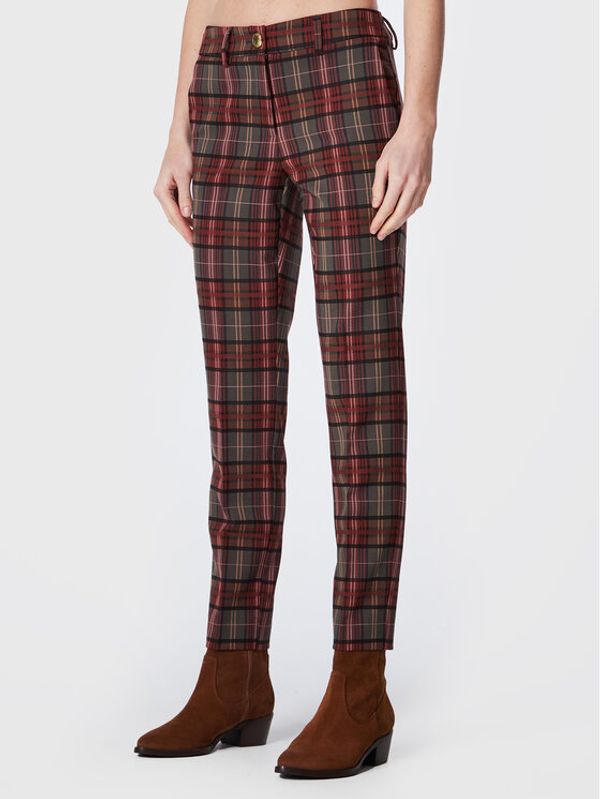 Marella Marella Текстилни панталони Albero 31360526 Бордо Slim Fit