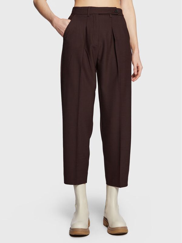 Marella Marella Текстилни панталони Borbona 31361426 Кафяв Regular Fit