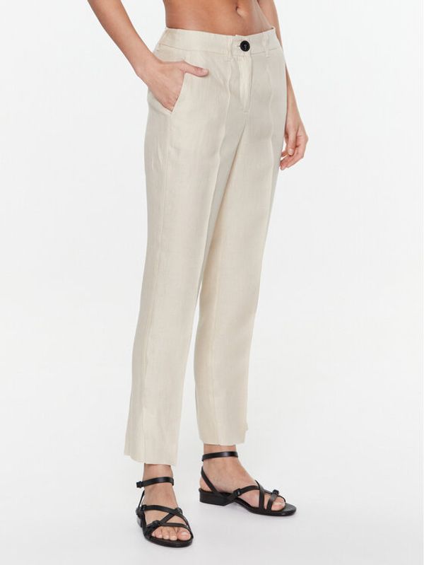 Marella Marella Текстилни панталони Garbata 2331311132 Бежов Slim Fit