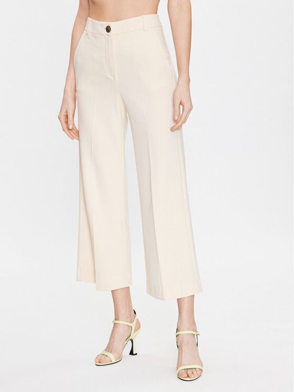 Marella Marella Текстилни панталони Minerva 2337810334 Екрю Regular Fit