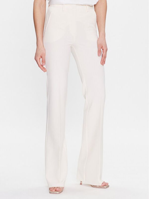 Marella Marella Текстилни панталони Morena 2331312231 Екрю Straight Fit