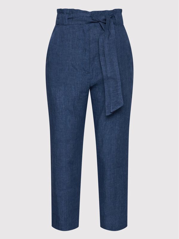 Marella Marella Текстилни панталони Negrar 31312322 Тъмносин Carrot Fit