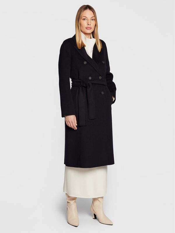 Marella Marella Вълнено палто Offerta 30160128 Тъмносин Regular Fit