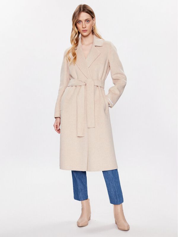 Marella Marella Вълнено палто Quirino 2330110331 Екрю Regular Fit