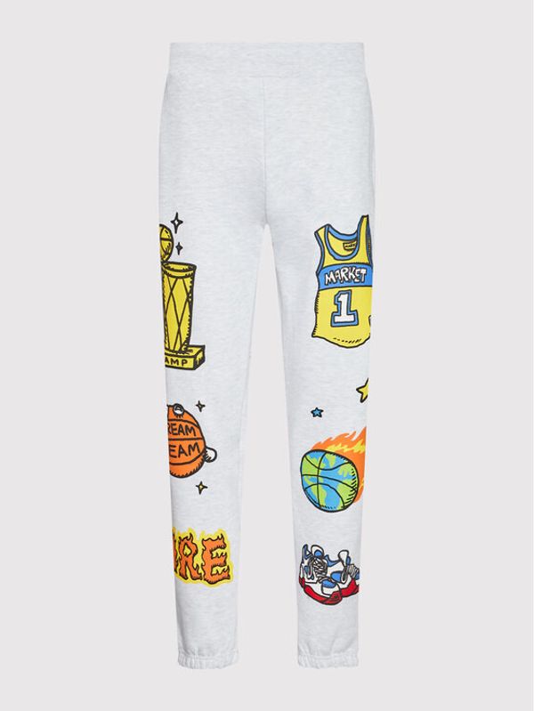 Market Market Долнище анцуг Unisex Memorabilia 395000527 Сив Relaxed Fit