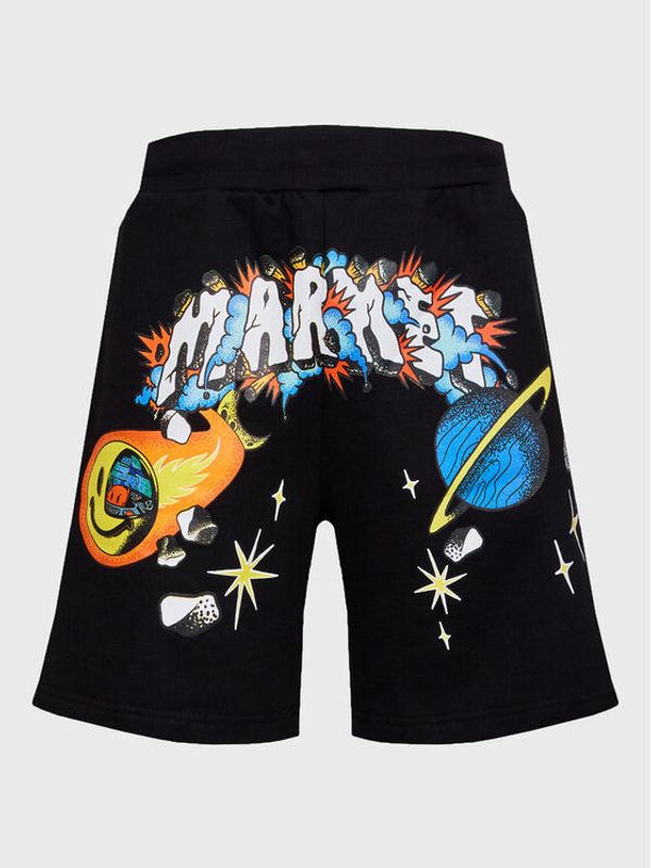 Market Market Спортни шорти SMILEY 395000600 Черен Regular Fit