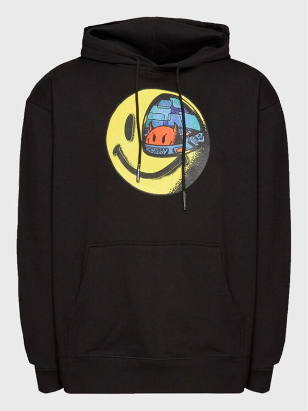 Market Market Суитшърт SMILEY 397000469 Черен Regular Fit