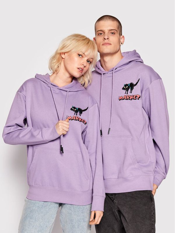 Market Market Суитшърт Unisex Market Very Superstitious 397000383 Виолетов Relaxed Fit
