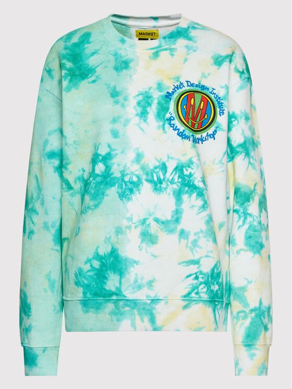 Market Market Суитшърт Unisex SMILEY Design Institute 396000845 Зелен Relaxed Fit