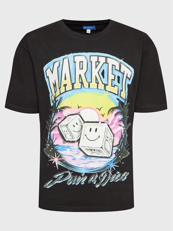 Market Market Тишърт 399001360 Черен Regular Fit