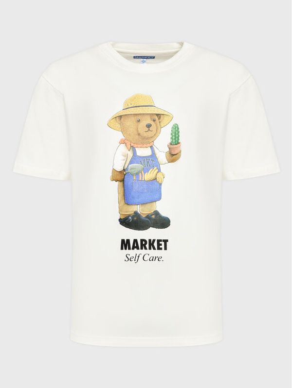 Market Market Тишърт 399001365 Бял Regular Fit