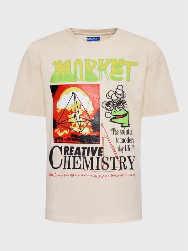 Market Market Тишърт Chemistry 399001242 Екрю Regular Fit