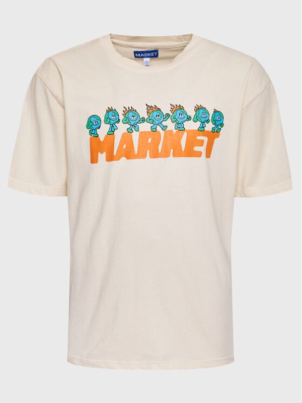 Market Market Тишърт Keep Going 399001350 Екрю Regular Fit