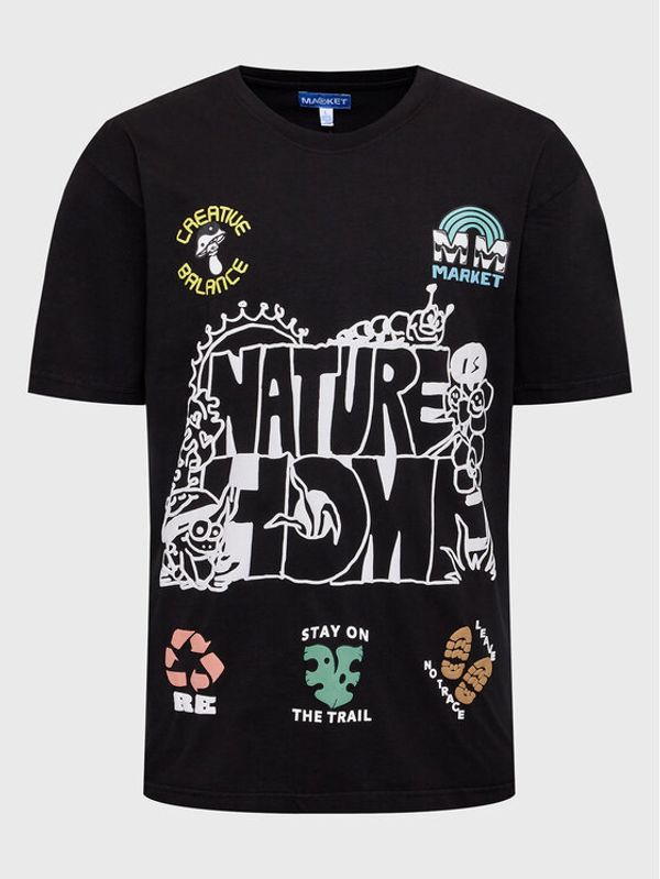 Market Market Тишърт Nature Is Home 399001344 Черен Regular Fit