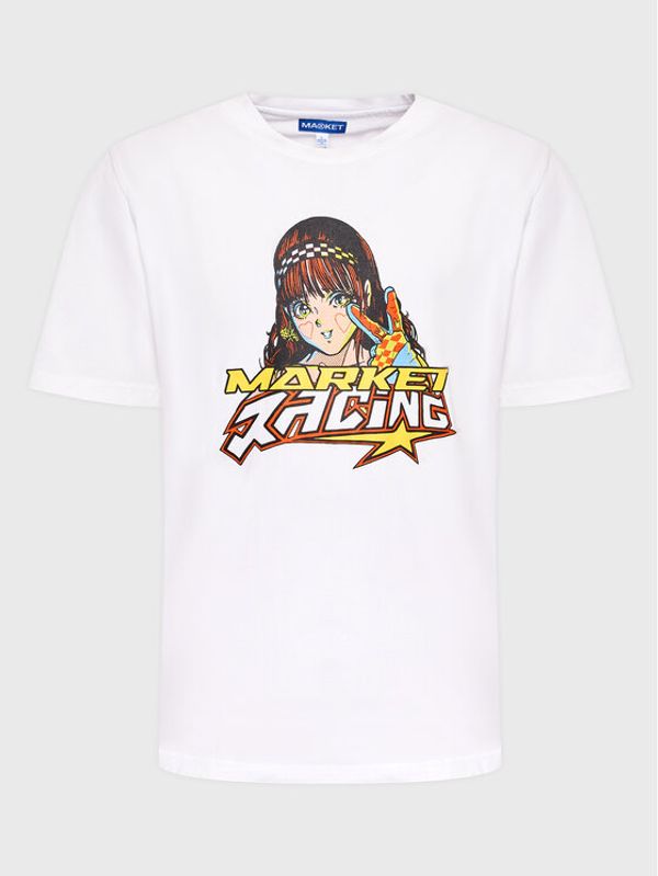 Market Market Тишърт On Any Sunday 399001348 Бял Regular Fit