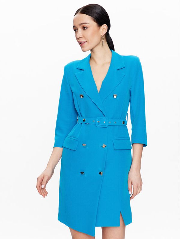 Maryley Maryley Коктейлна рокля 23EB372/M14 Син Regular Fit