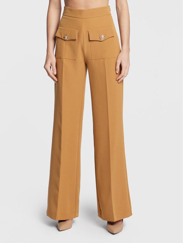 Maryley Maryley Текстилни панталони 22IB512/41CA Кафяв Regular Fit