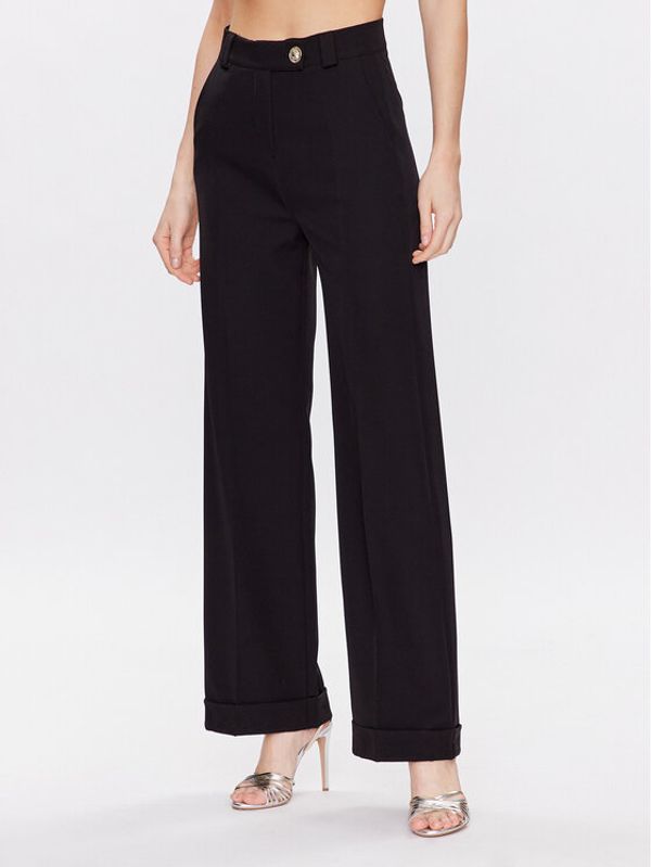 Maryley Maryley Текстилни панталони 23EB511/M12 Черен Regular Fit