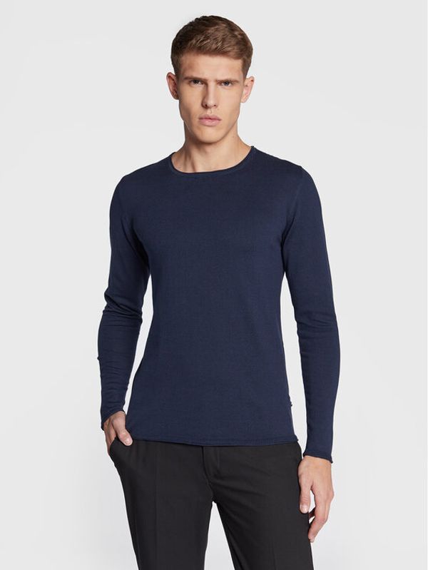 Matinique Matinique Пуловер Tristone 30205769 Тъмносин Regular Fit