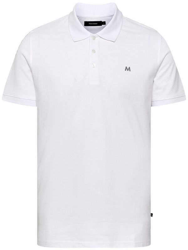 Matinique Matinique Тениска с яка и копчета 30206461 Бял Regular Fit