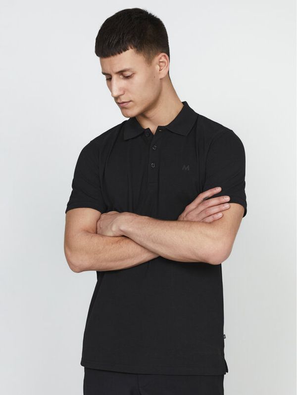 Matinique Matinique Тениска с яка и копчета 30206461 Черен Regular Fit