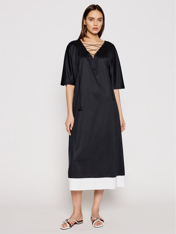 Max Mara Beachwear Max Mara Beachwear Лятна рокля Prosit 36210318 Черен Relaxed Fit