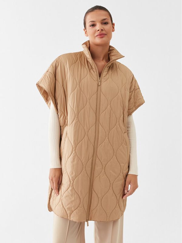 Max Mara Leisure Max Mara Leisure Елек Odino 37360126 Бежов Relaxed Fit