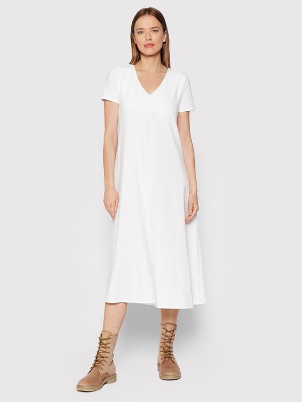 Max Mara Leisure Max Mara Leisure Ежедневна рокля Polka 36210626 Бял Regular Fit