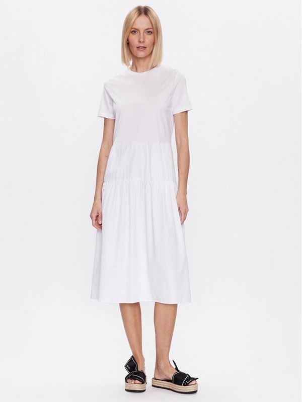 Max Mara Leisure Max Mara Leisure Ежедневна рокля Santos 23362113 Бял Regular Fit