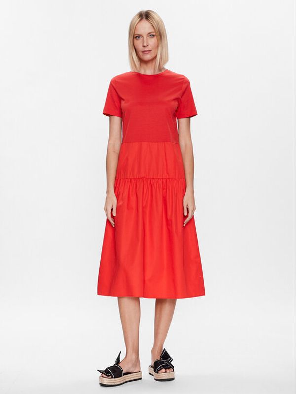 Max Mara Leisure Max Mara Leisure Ежедневна рокля Santos 23362113 Червен Regular Fit