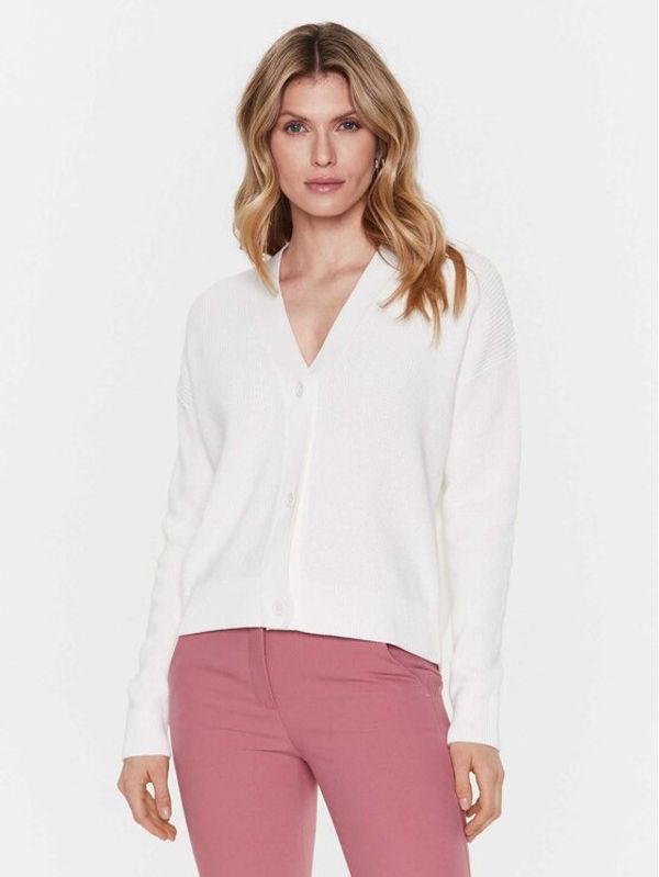 Max Mara Leisure Max Mara Leisure Кардиган Arancio 2333410136 Бял Relaxed Fit