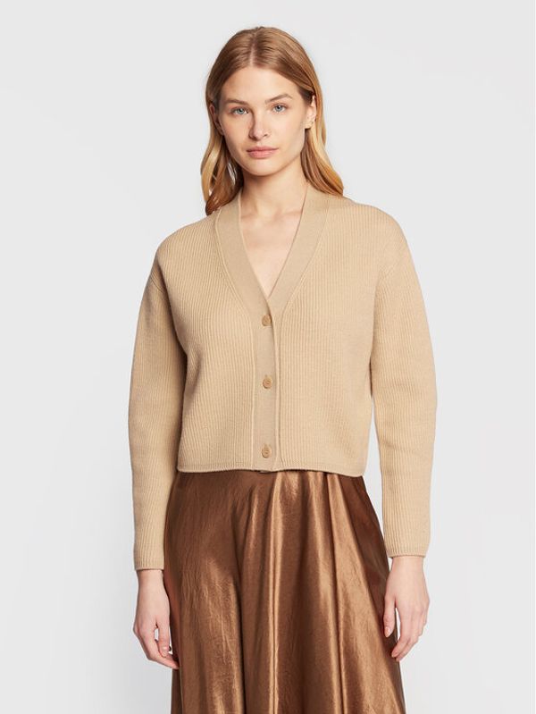 Max Mara Leisure Max Mara Leisure Кардиган Sial 33460326 Бежов Regular Fit