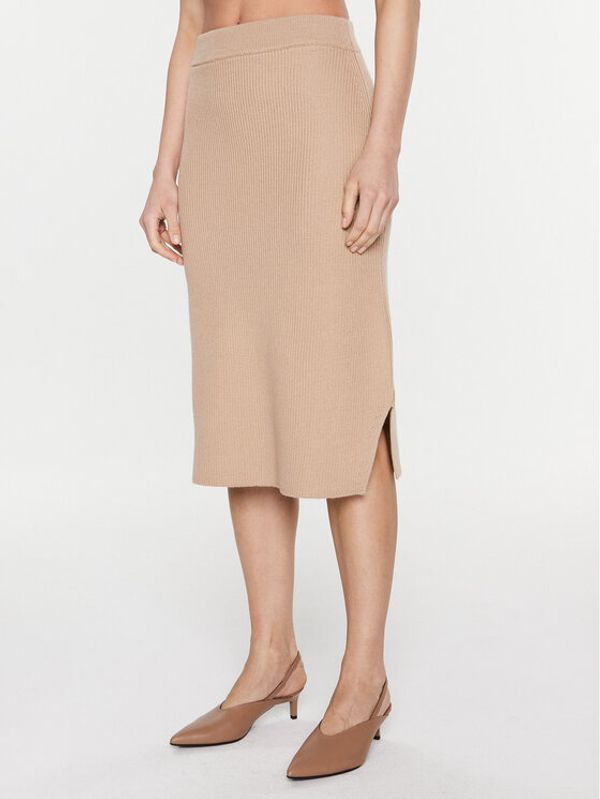 Max Mara Leisure Max Mara Leisure Миди пола Egizi 33060126 Бежов Regular Fit