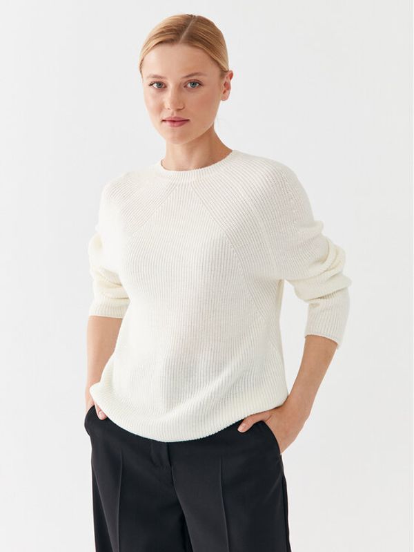 Max Mara Leisure Max Mara Leisure Пуловер Balenio 2333661136 Бял Regular Fit