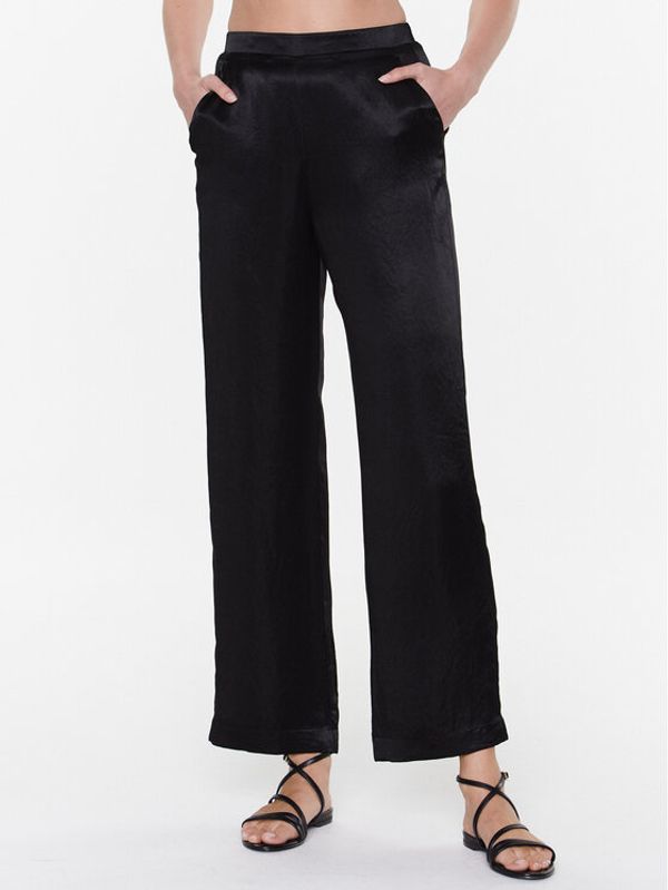 Max Mara Leisure Max Mara Leisure Текстилни панталони Fischio 23313101 Черен Relaxed Fit