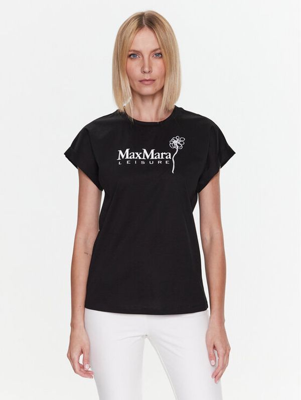 Max Mara Leisure Max Mara Leisure Тишърт Bolivar 2339411136 Черен Regular Fit