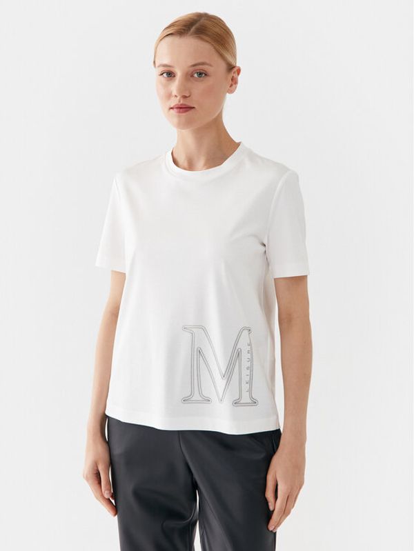 Max Mara Leisure Max Mara Leisure Тишърт Monviso 2339760336 Бял Regular Fit