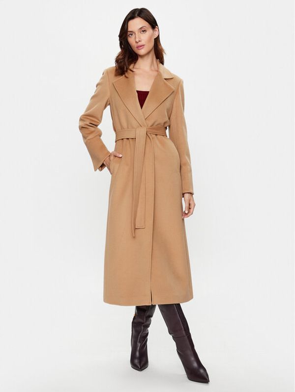MAX&Co. MAX&Co. Вълнено палто Longrun 40149523 Бежов Regular Fit